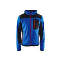 Strikket jakke med softshell Gråmeleret/Sort