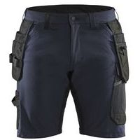 Håndværker Shorts 4-vejs stretch Mørk Marineblå/Sort