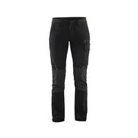 Dame Service Buks 4-vejs stretch Sort/High Vis Gul