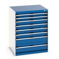 Skab med 8 skuffer til tung belastning 800x750x1000mm - Bott