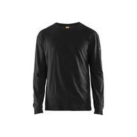 Brandhæmmende T-shirt lang ærme Inherent Sort - Blåkläder