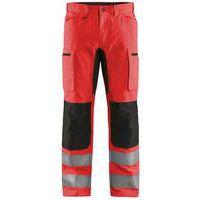 High Vis Buks med stretch Sort/High Vis Rød