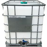 Rekonditioneret IBC-beholder med bur og hane, 1000 L