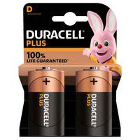 Plus 100% D alkalisk batteri - 2 eller 4 enheder - Duracell