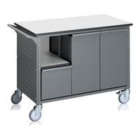 Komplet affaldssorteringsvogn, 6 beholdere, 240 liter - WFI