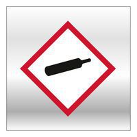 Rørmærkning GHS04-piktogram Gas under tryk - Systemtext