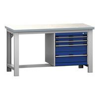 Cubio arbejdsbord med 4 skuffer - Bredde 150 cm - linoleum - Bott