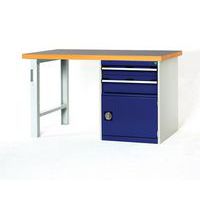 Cubio Combi arbejdsbord med 2 skuffer + 1 skab - Bredde 150 cm - polyrey - Bott