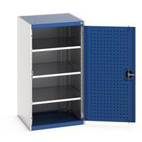 Skab med perforerede hængslede døre Cubio – højde 1200 mm – Bott