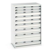 Skab med 9 skuffer Cubio – 1600x1050x750 mm – Bott