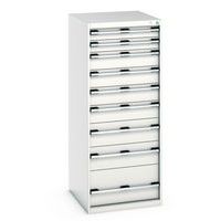 Skab med 9 skuffer Cubio 650x750x1600 mm – Bott