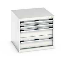 Skab med skuffer Cubio – 600x650x750 mm – Bott