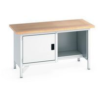 Arbejdsbænk i bøgetræ Cubio – 1 dør – L1500 mm – Bott