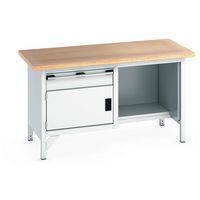 Cubio arbejdsbord i bøgetræ – 1 dør – 1 skuffe – L1500 mm – Bott