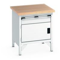 Cubio arbejdsbord i bøgetræ – 1 dør – 1 skuffe – L750 mm – Bott