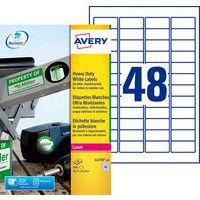 Selvklæbende ultraresistent hvid etiket - Laserprinter - Avery