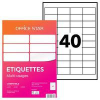 Multifunktionel etiket - Laser-/inkjetprinter - Office Star