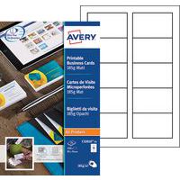 Visitkort - mikroperforerede kanter - Avery