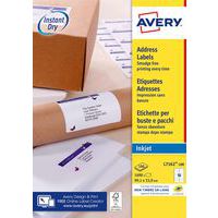 Adresseetiket hvid, blækprinter - Avery