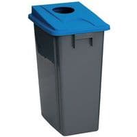 Affaldsbeholdere med låg, Volumen: 60 L, Åbning: Slotted, Materiale: Plastic, Materiale: Polypropylen