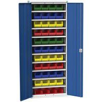 Skab Verso 800x350x2000mm med 44 beholdere – Bott