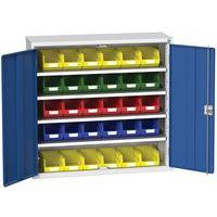 Skab Verso 1050x350x1000mm med 30 beholdere – Bott