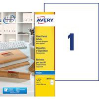 Avery gennemsigtig forsendelsesetiket - inkjet print