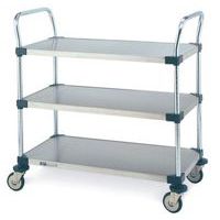 Bordvogn Renforce rustfri 3 hylder, 170 kg