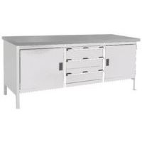 Cubio linoleumsarbejdsbord – 2 døre – 3 skuffer – L2000 mm – Bott