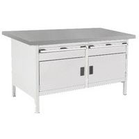 Cubio linoleumsarbejdsbord – 2 døre – 2 skuffer – L1500 mm – Bott