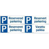 Parkeringsskilt - Reserveret parkering