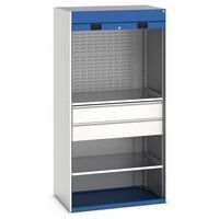 Skab med rulleport og skuffer Cubio 2000x1050mm - Bott