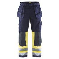 Multinorm Håndværker Buks Marineblå/High Vis Gul