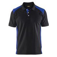 Poloshirt Sort/Koboltblå