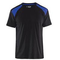 T-shirt Sort/Koboltblå