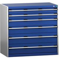 Skab med skuffer SL-10610-6.4 med 6 skuffer til tunge belastninger – Bott