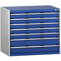 Skab med skuffer SL-1079-7.4 med 7 skuffer til tunge belastninger – Bott