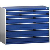 Skab med skuffer SL-13610-6.2 med 6 skuffer til tunge belastninger – Bott