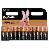 Plus 100% alkalisk AA-batteri - 4 - 8 eller 12 enheder - Duracell