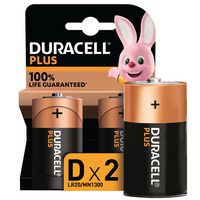 Plus 100% D alkalisk batteri - 2 eller 4 enheder - Duracell