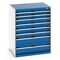 Skab med 8 skuffer til tung belastning 800x650x1000mm - Bott