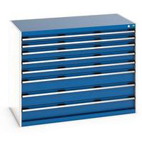 Skab med 8 skuffer til tung belastning 1300x650x1000mm - Bott