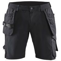 Håndværker Shorts 4-vejs stretch Sort/Mørk Grå