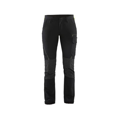 Dame Service Buks 4-vejs stretch Sort/High Vis Gul