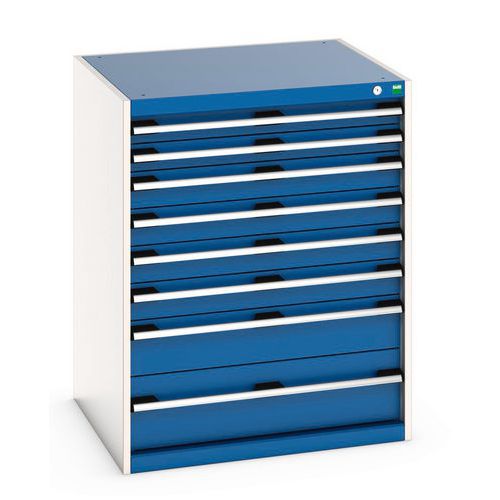 Skab med 8 skuffer til tung belastning 800x750x1000mm - Bott