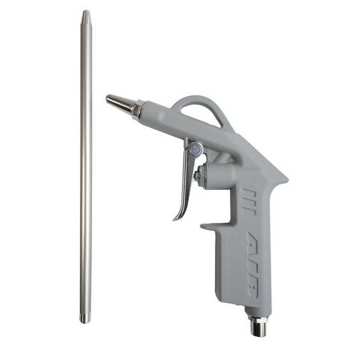 Blæsepistol i aluminium med lang + kort stang