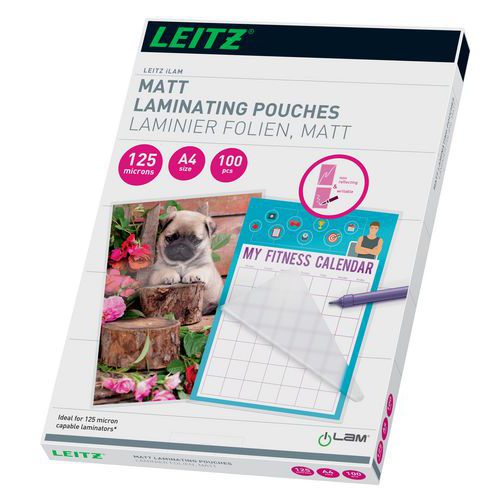 Laminat lav varme mat A4, 100/stk – Leitz