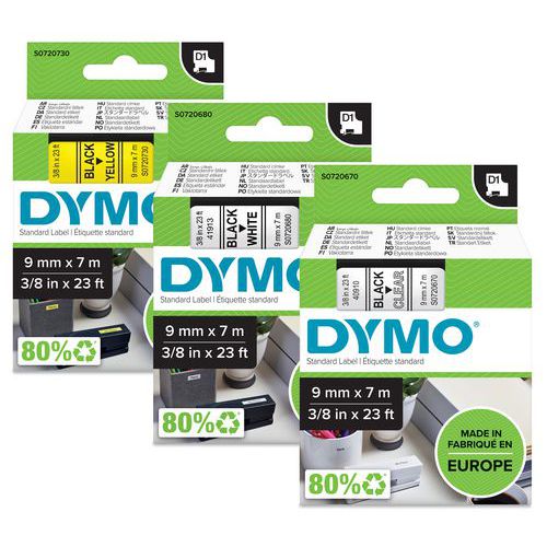 Mærkebånd D1, 9 mm - Dymo