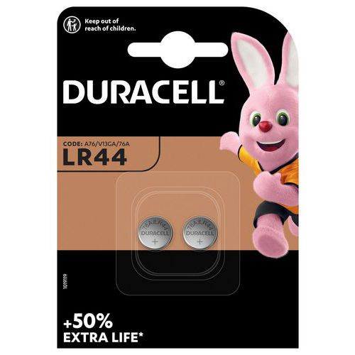 LR44 V13GA alkalisk knapcellebatteri - Pakke med 2 - Duracell