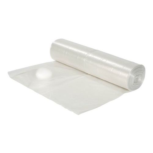 Transparent affaldssæk af genanvendt polyethylen, 125 liter, 50 my
